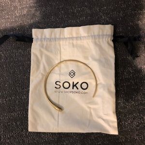 Soko brass collar necklace